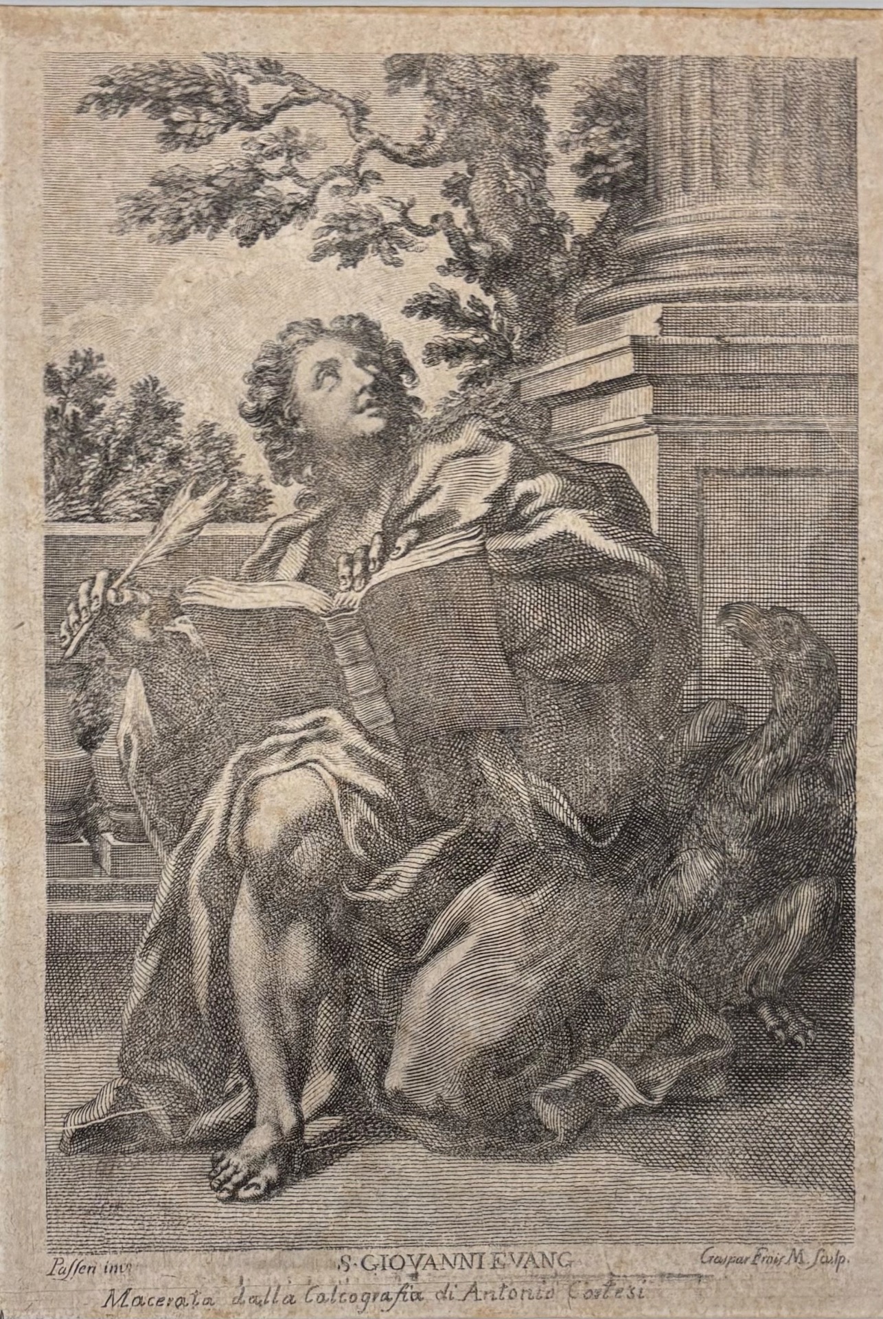 Gaspar Fróis Machado, San Giovanni Evangelista, bulino